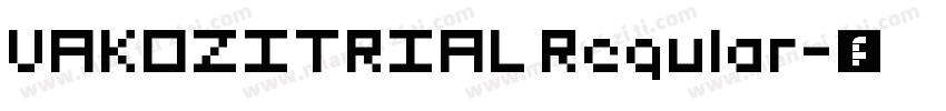 VAKOZITRIAL Regular字体转换